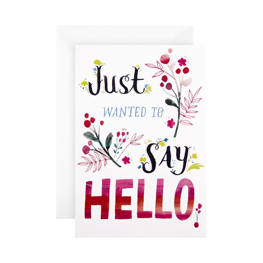 General Keep In Touch Card - Embossed Floral 'good mail' Design