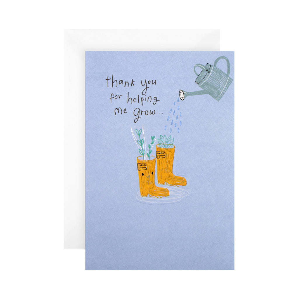 Heartfelt Thank You Card - Cute 'State of Kind' Embossed Wellingtons Design