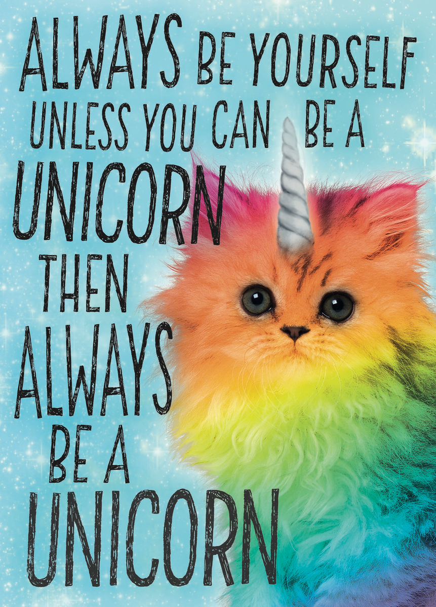 Personalised Always Be Yourself Unless You Can Be A Unicorn Card Hallmark