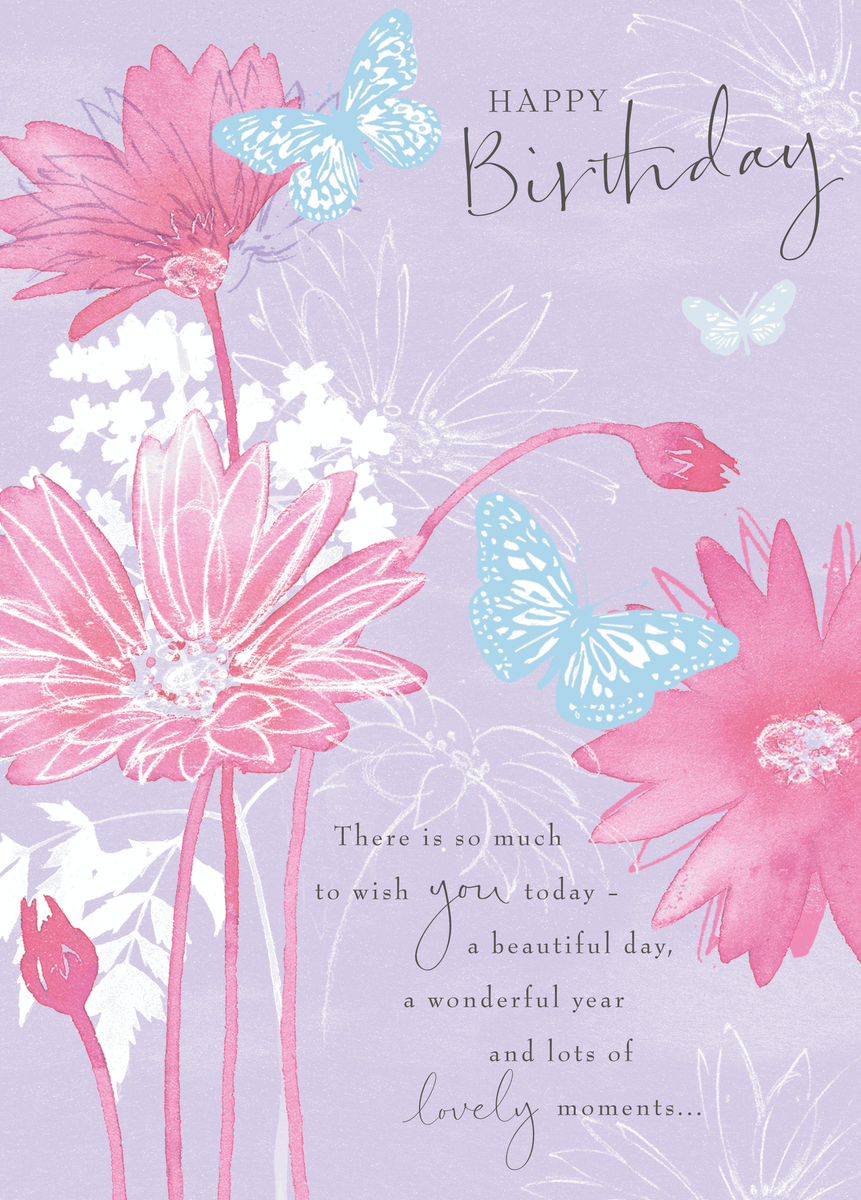 Personalised Flowers Happy Birthday Card Hallmark