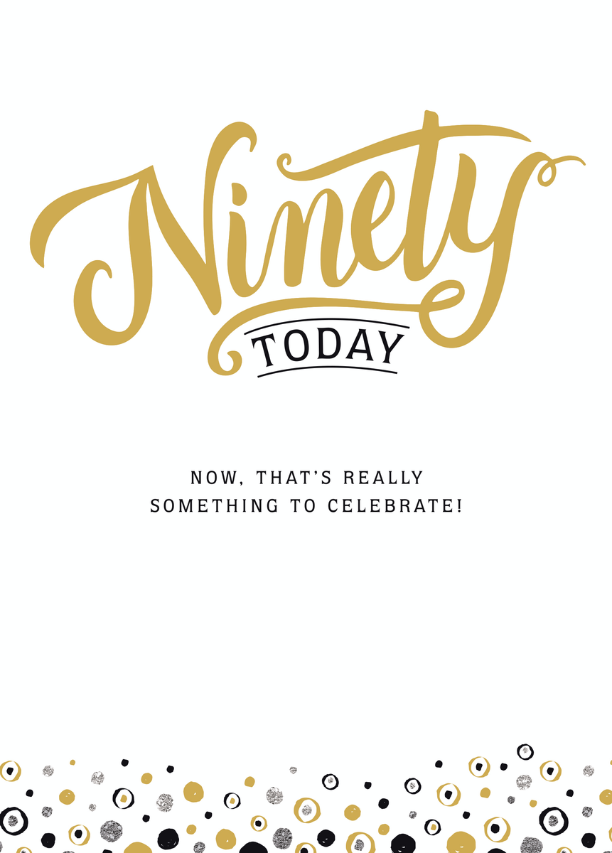 Personalised 90th Birthday Celebration Card Hallmark