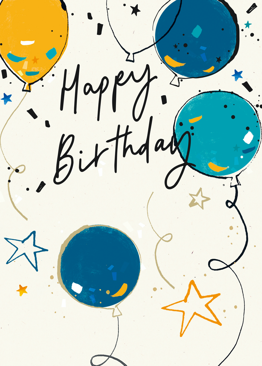 Personalised Balloons Happy Birthday Card – Hallmark