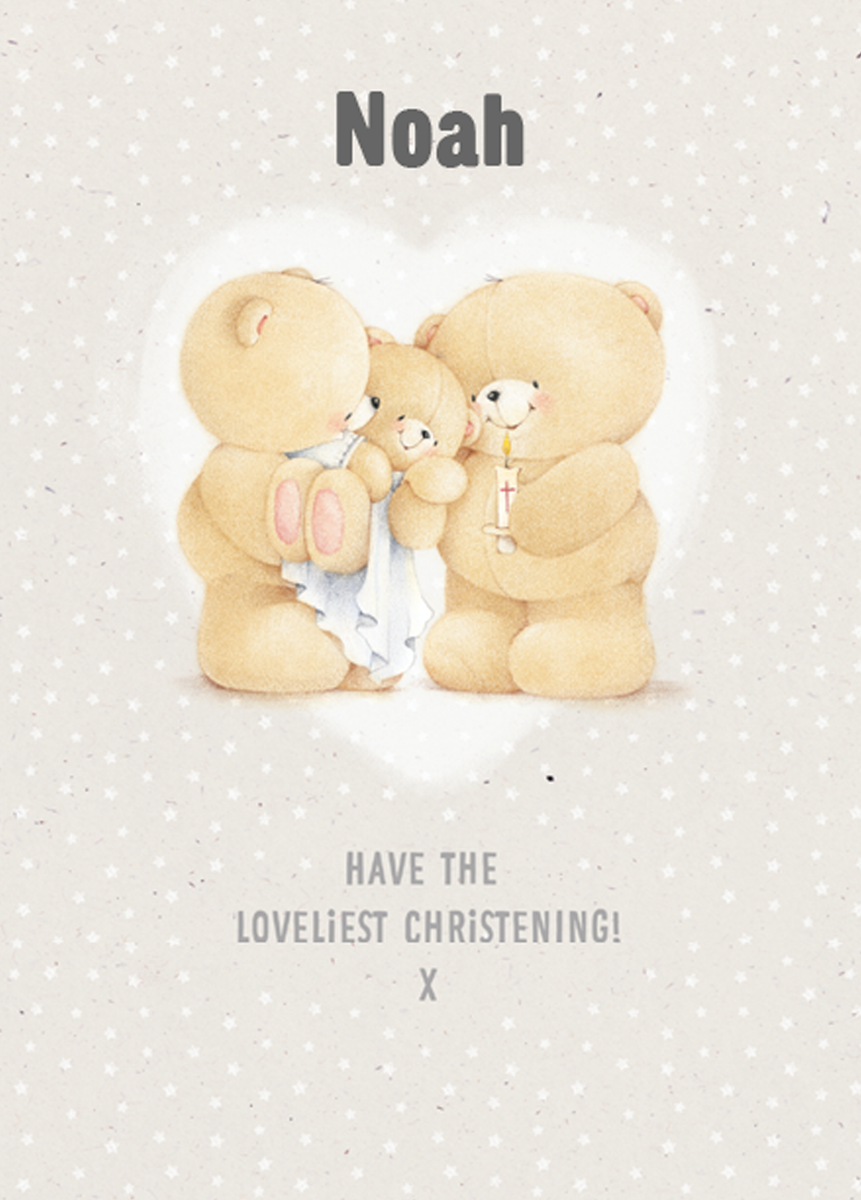 Hallmark Forever Friends Taufe Karte – Süße Grußkarte Mit Bär Für Christening & Taufen