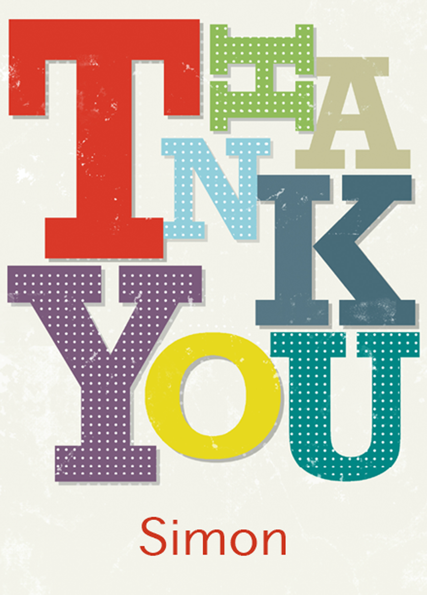 Personalised Thank You Card Hallmark