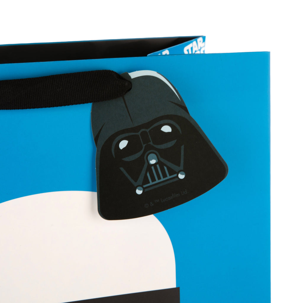 Any Occasion Large Gift Bag - Blue Star Wars™ Stormtrooper & Darth Vader Design