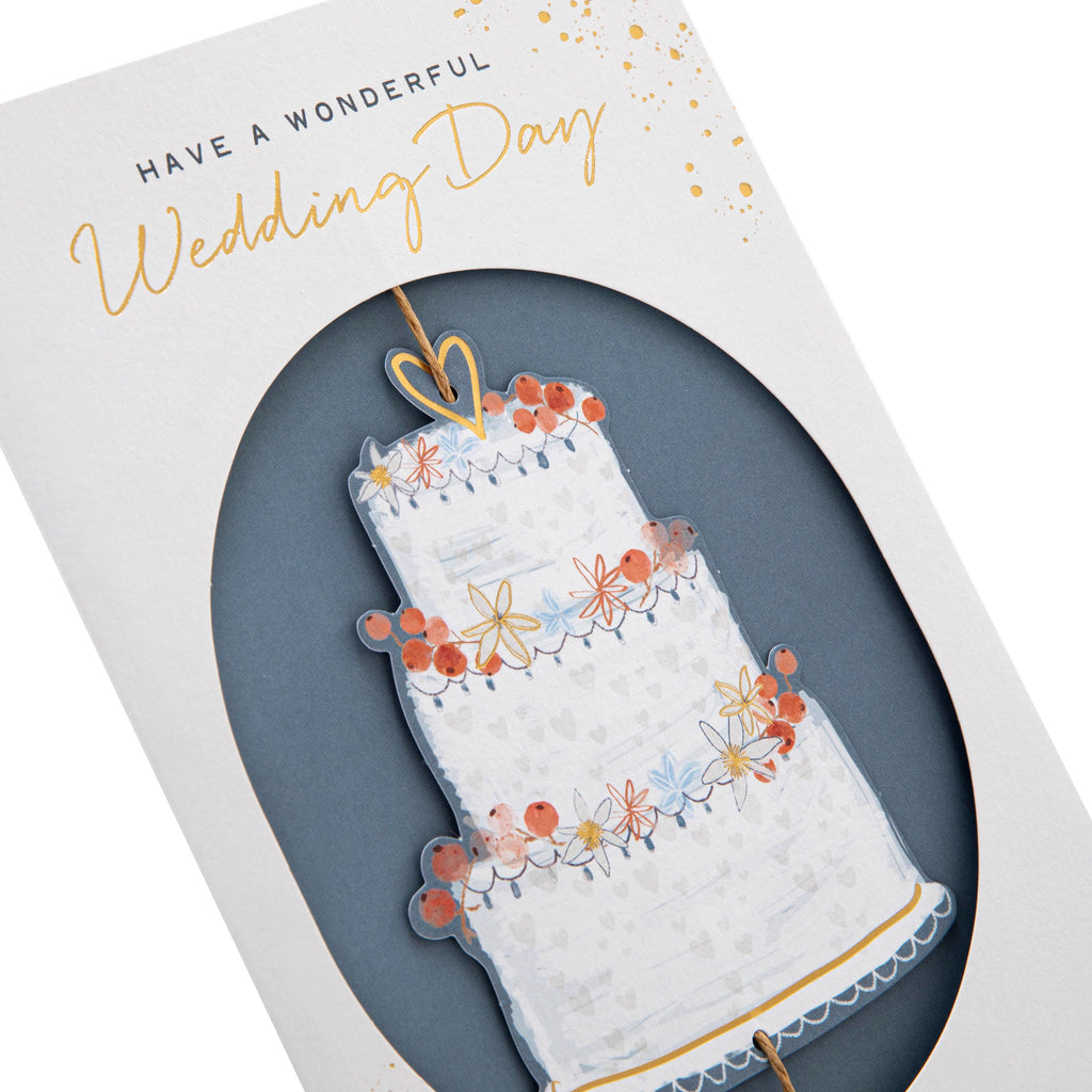 Wedding Card - White Cake Design