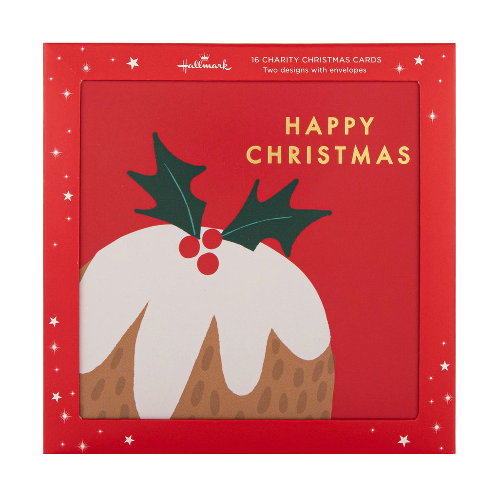 Charity Christmas Cards - Multipack of 16 in 2 Festive Designs