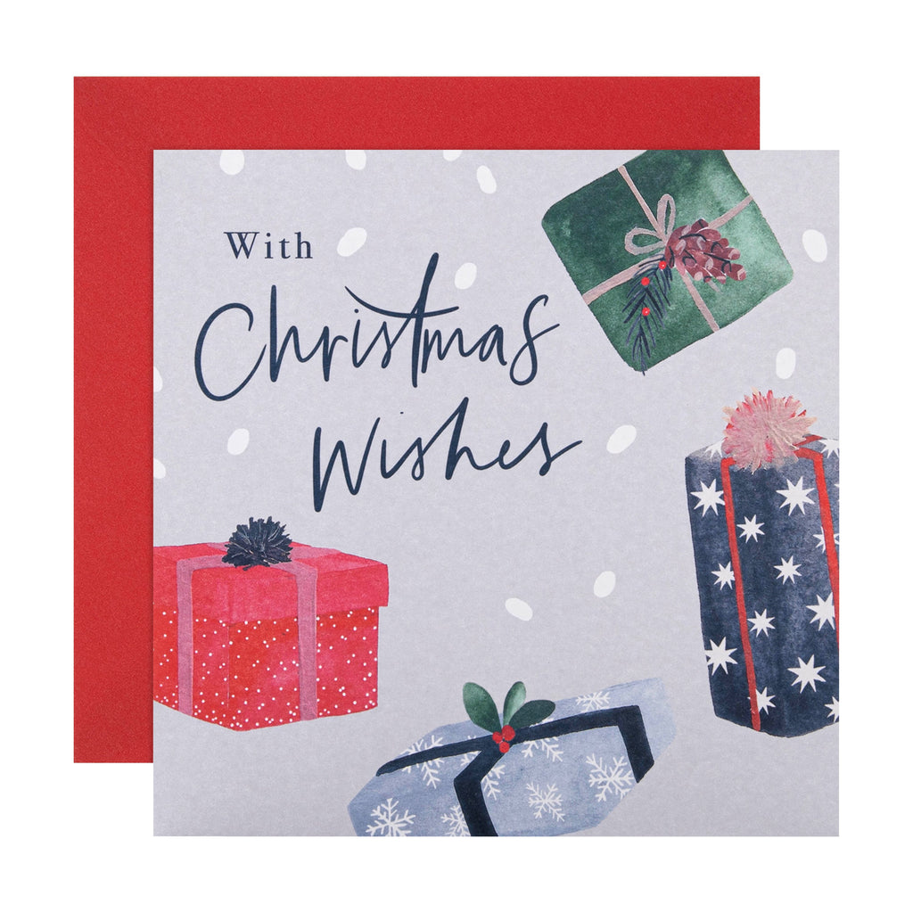 Christmas Cards - Multipack of 8 in Gifts Pattern Design