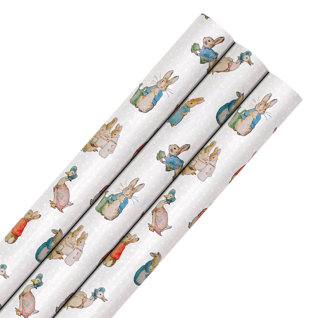 6M Any Occasion Wrapping Paper - Pack of 3 x 2M Rolls in 1 Cute Peter Rabbit™️ Design