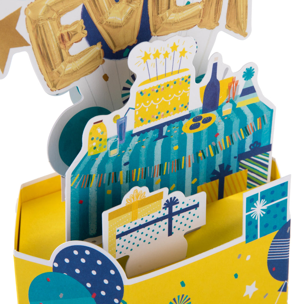 Birthday Card - 3D Pop-Up Celebration Banner Design