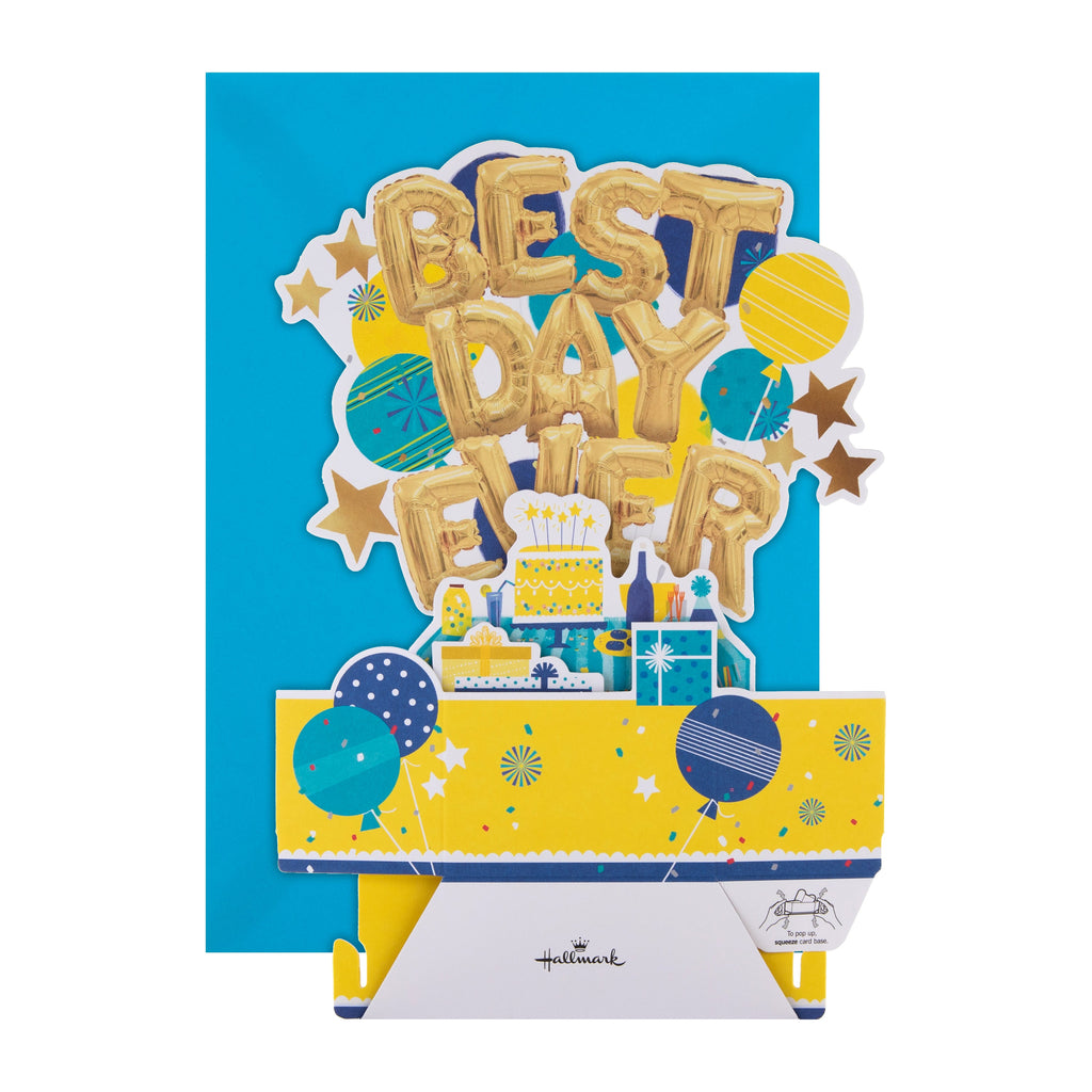 Birthday Card - 3D Pop-Up Celebration Banner Design