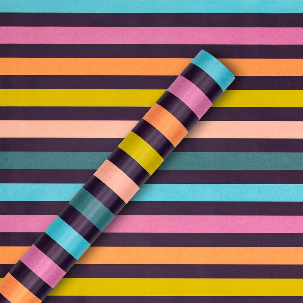 2M Any Occasion Wrapping Paper - Colourful Stripes Design