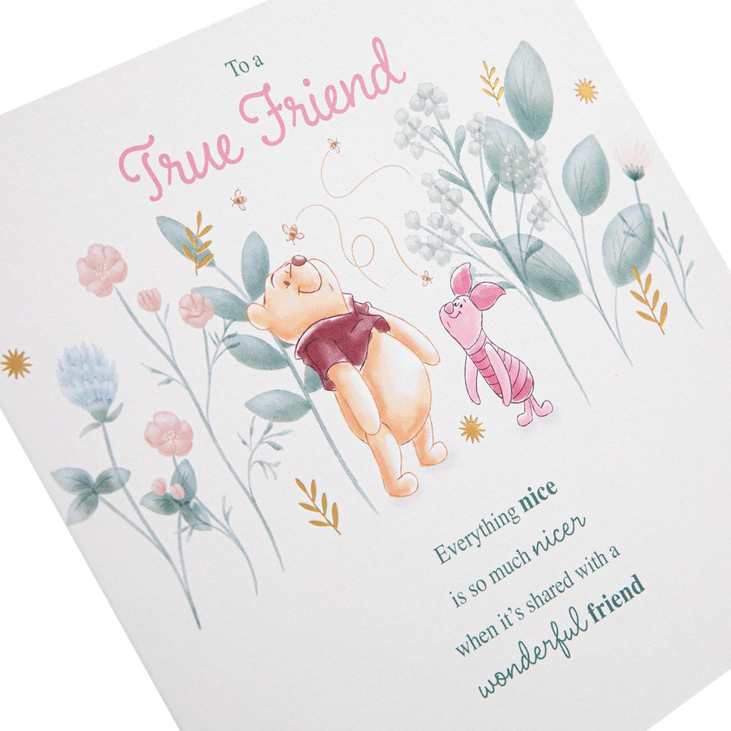 Birthday Card for Friend - Disney Winnie the Pooh Design