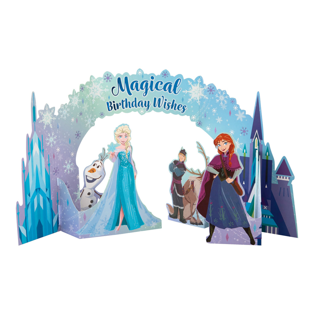 Birthday Card - 3D Blue Disney Frozen Design