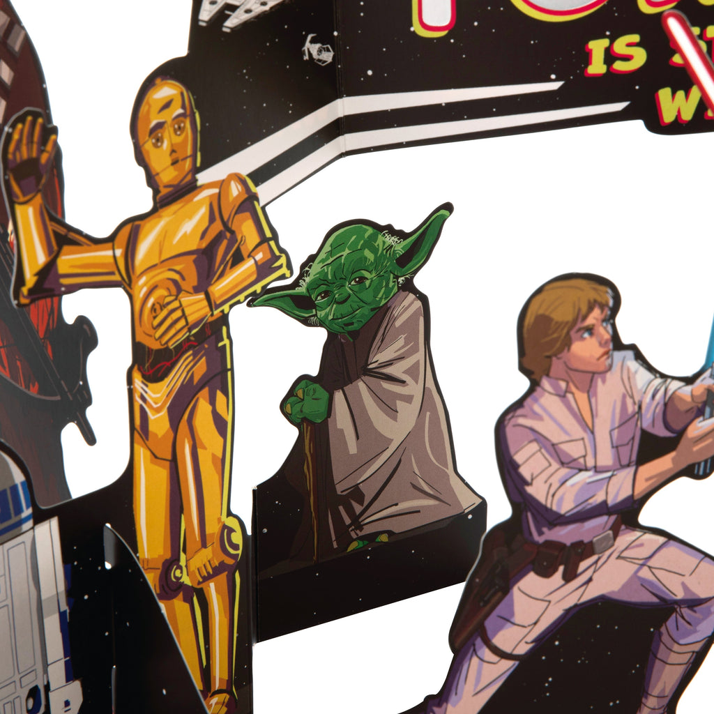 Birthday Card - 3D Star Wars™ Luke Skywalker & Darth Vader Scene Design
