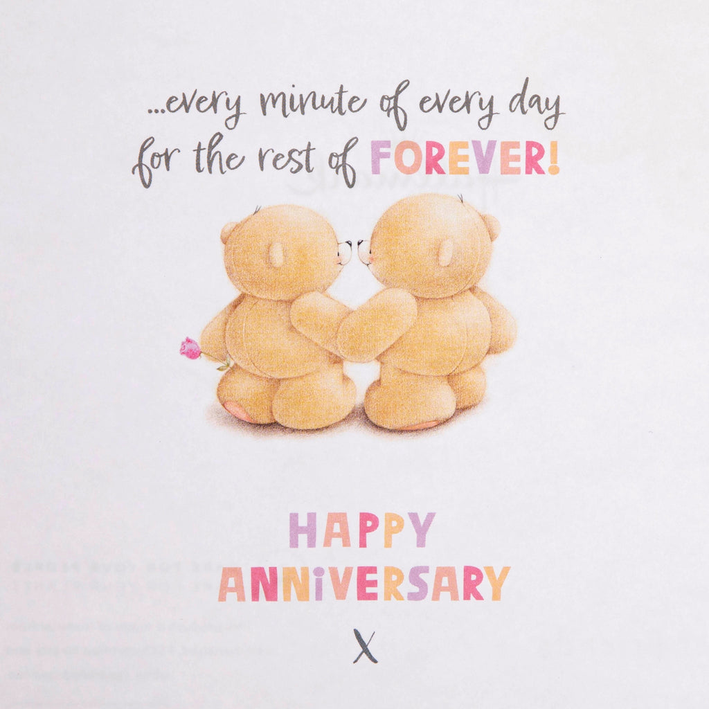 Anniversary Card for Wife - Forever Friends Hugs Design