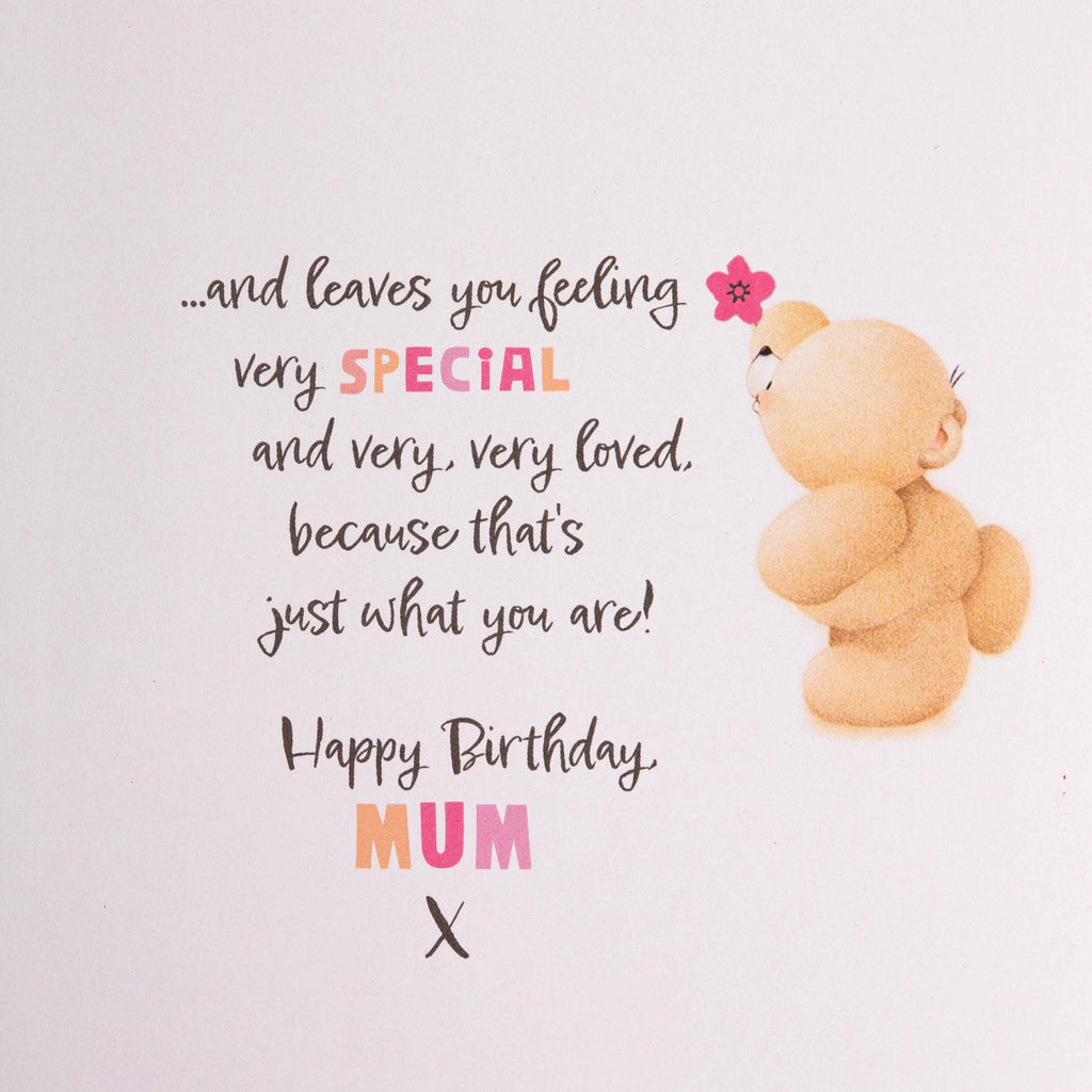 Birthday Card for Mum - Forever Friends Bear Design