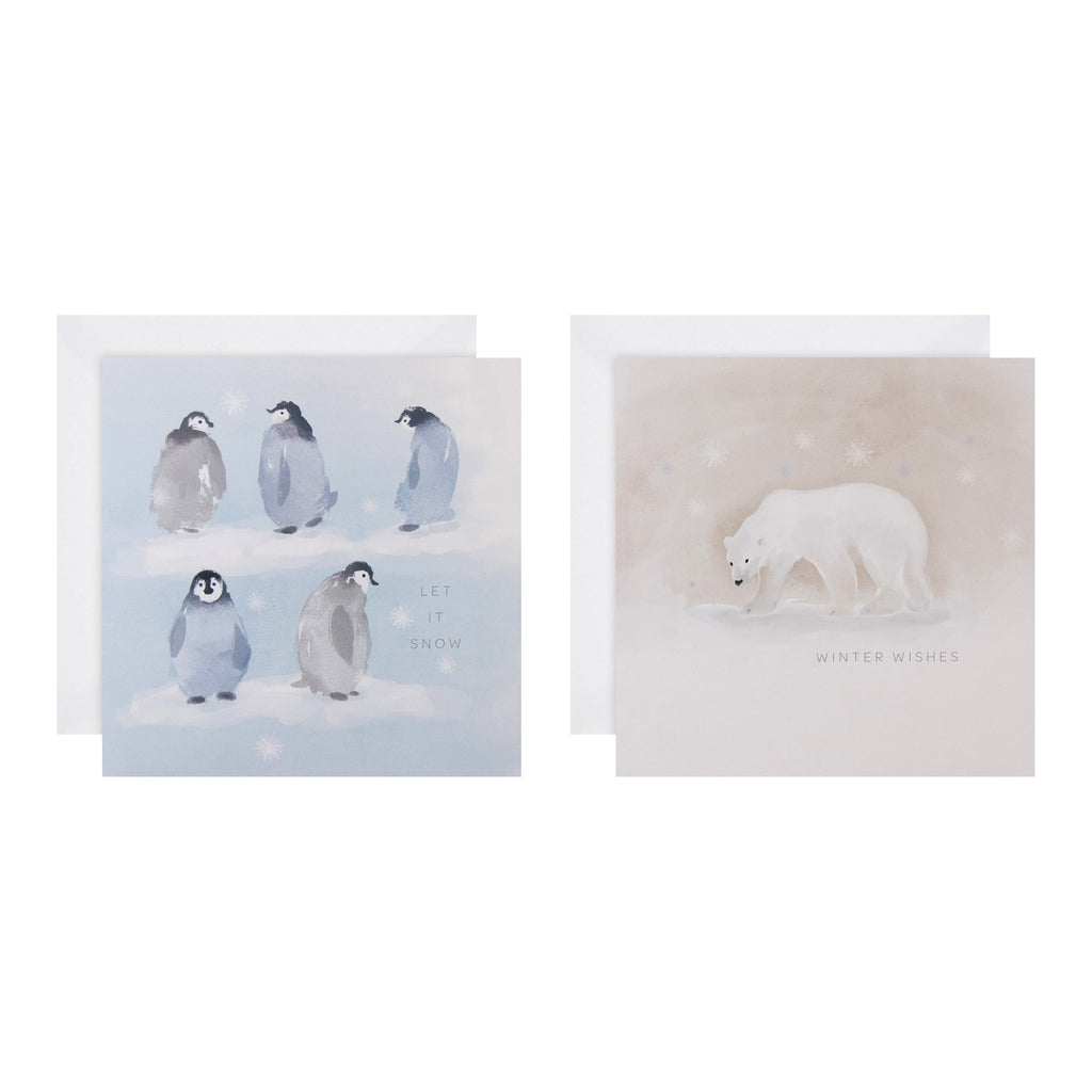 Charity Christmas Cards - Multipack of 10 in 2 Cute Designs
