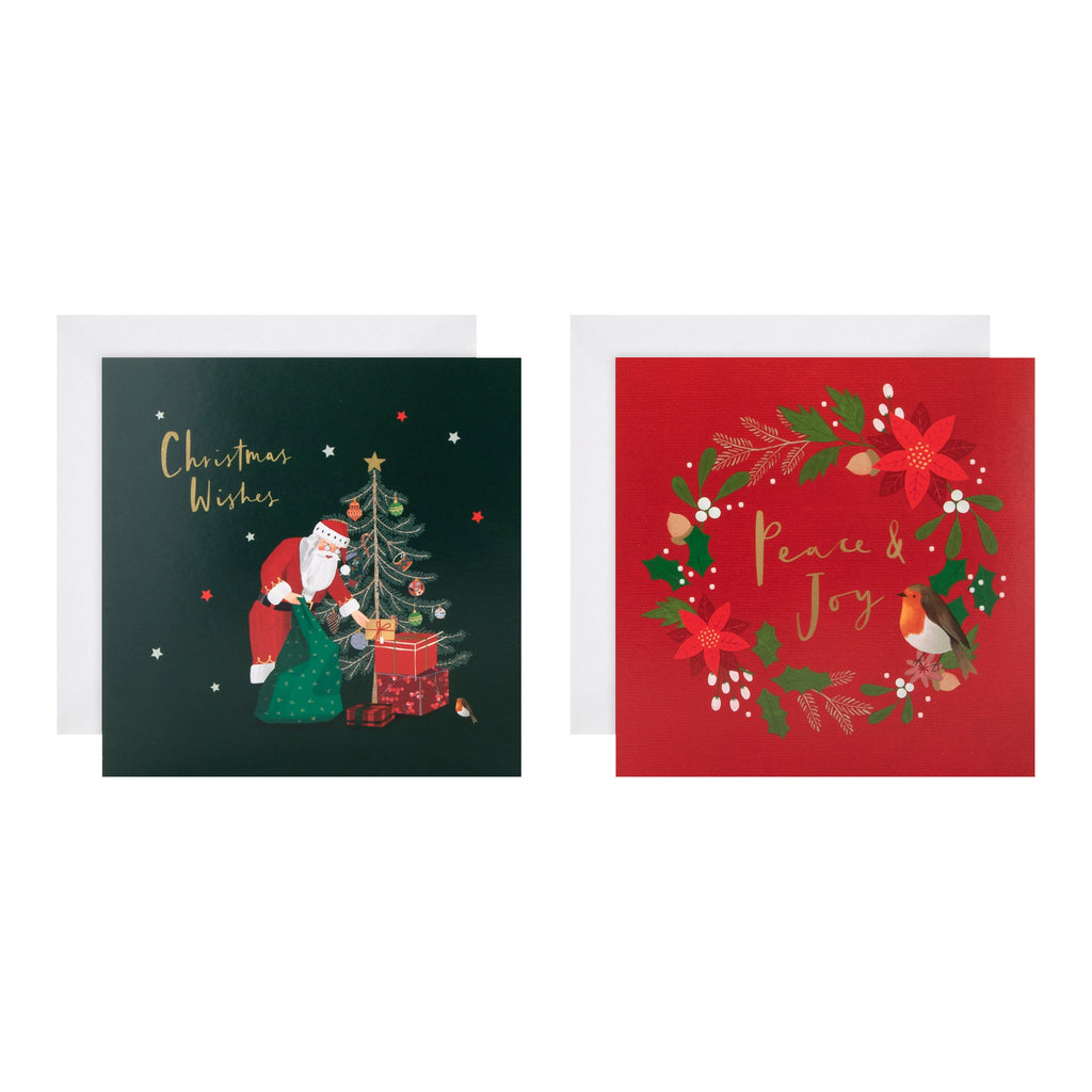 Charity Christmas Cards - Multipack of 10 in 2 Festive Designs