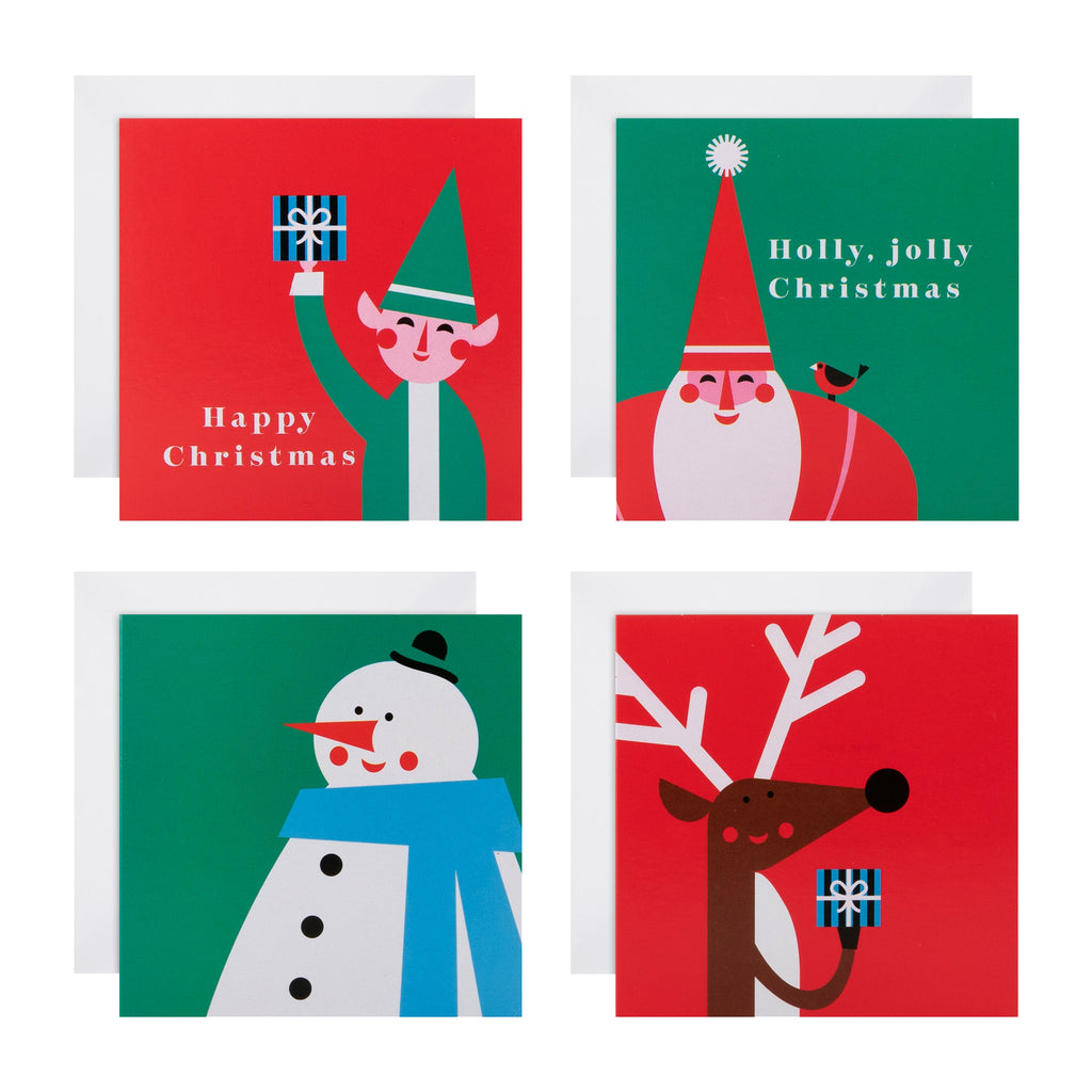 Kids Charity Christmas Cards - Multipack of 10 in 4 Designs