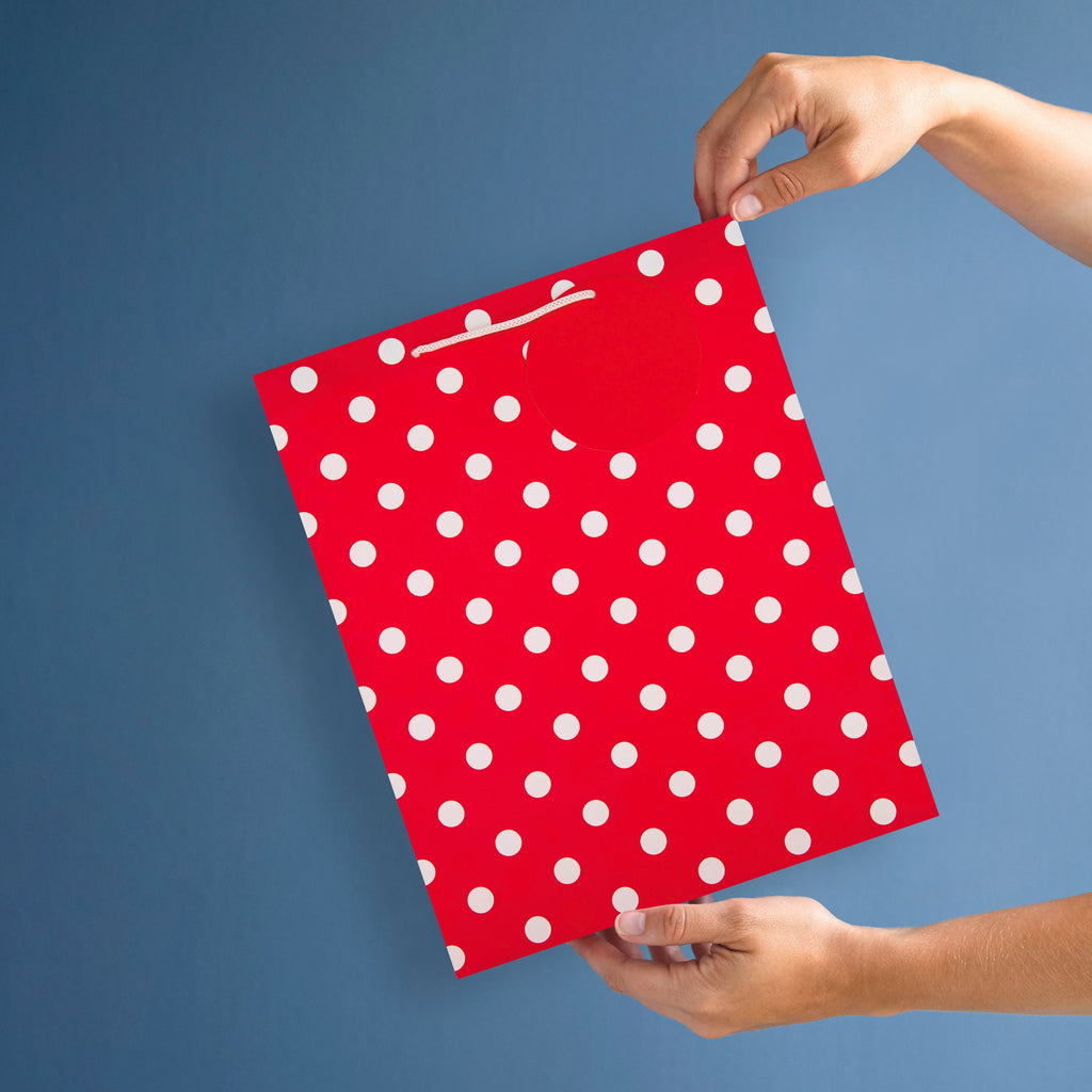 4 Pack Large Polka Dot Christmas Gift Bags Hallmark UK 4 pack large polka dot christmas gift bags hallmark uk