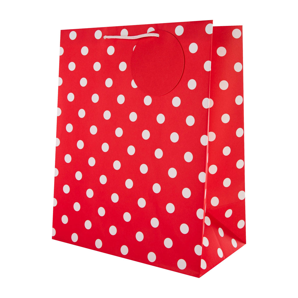 Large Christmas Gift Bags - Pack of 4 in Polka Dot Design