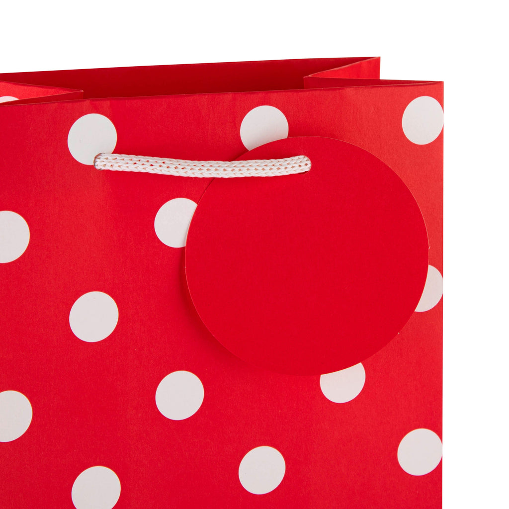 Christmas Bottle Gift Bags - Pack of 4 in Polka Dot Design