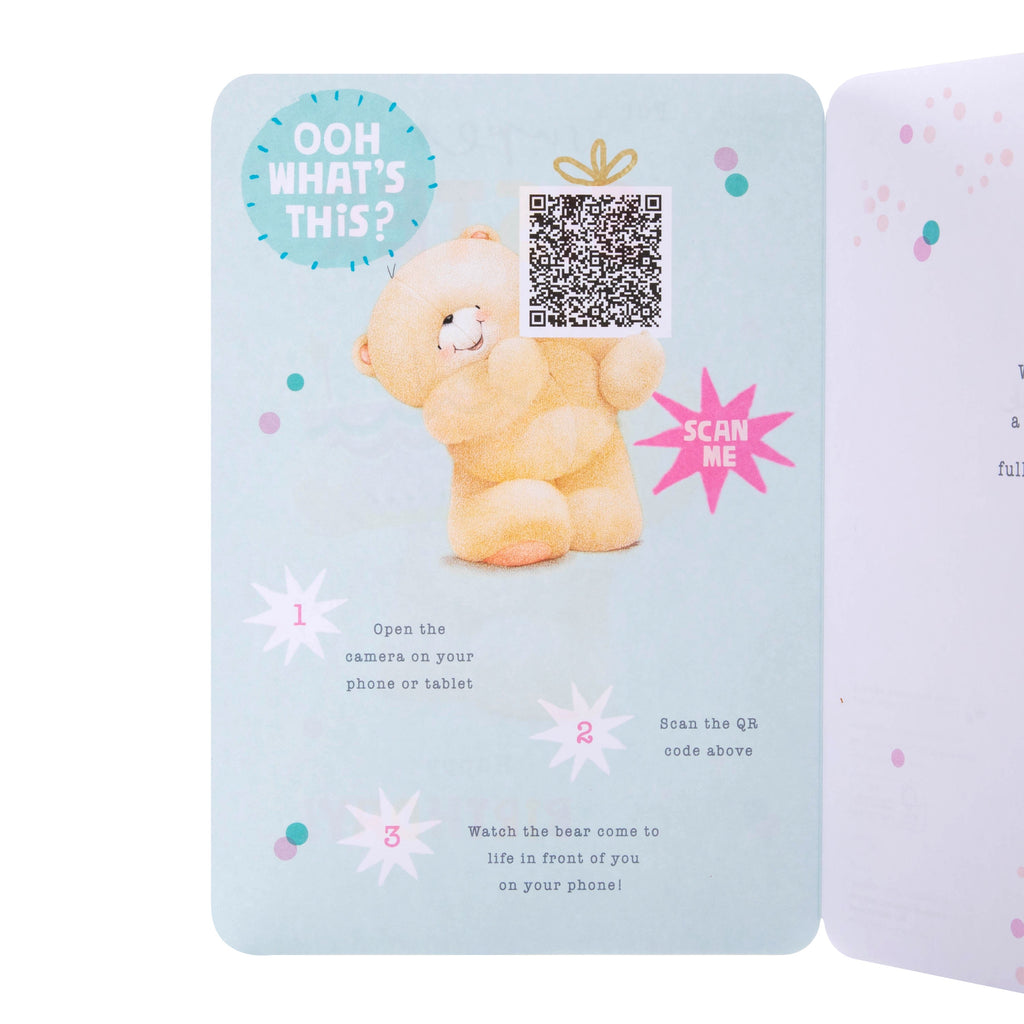 Interactive Forever Friends Birthday Card for Sister with QR Code