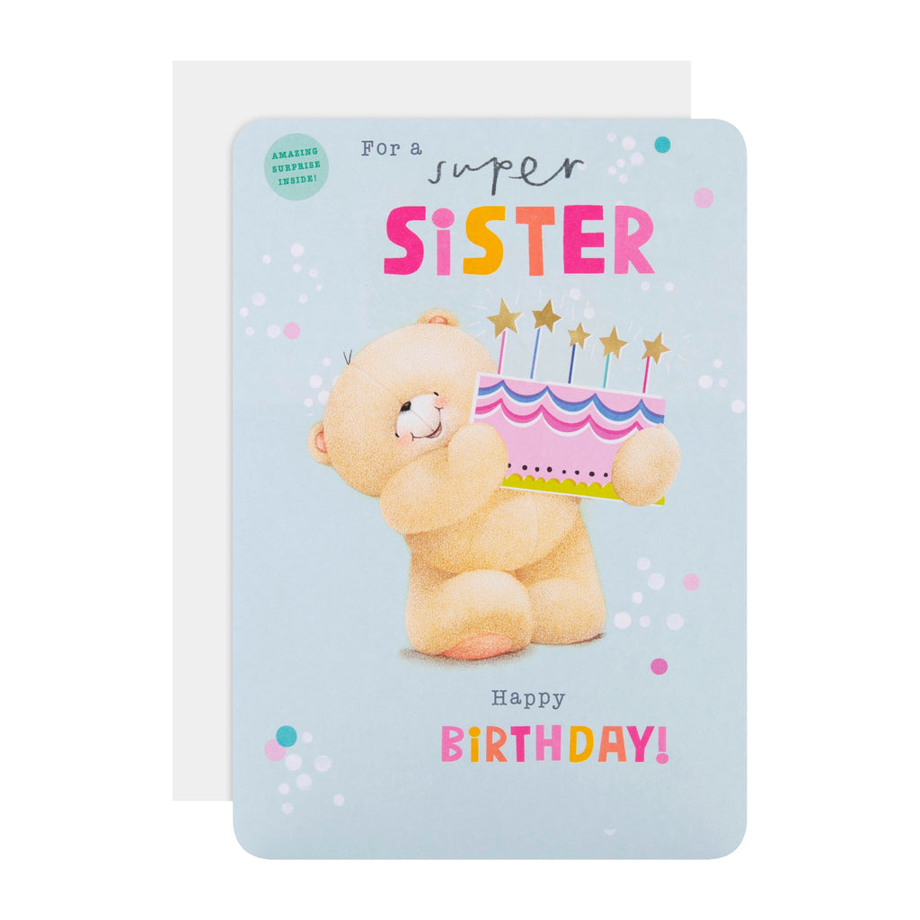 Interactive Forever Friends Birthday Card for Sister with QR Code
