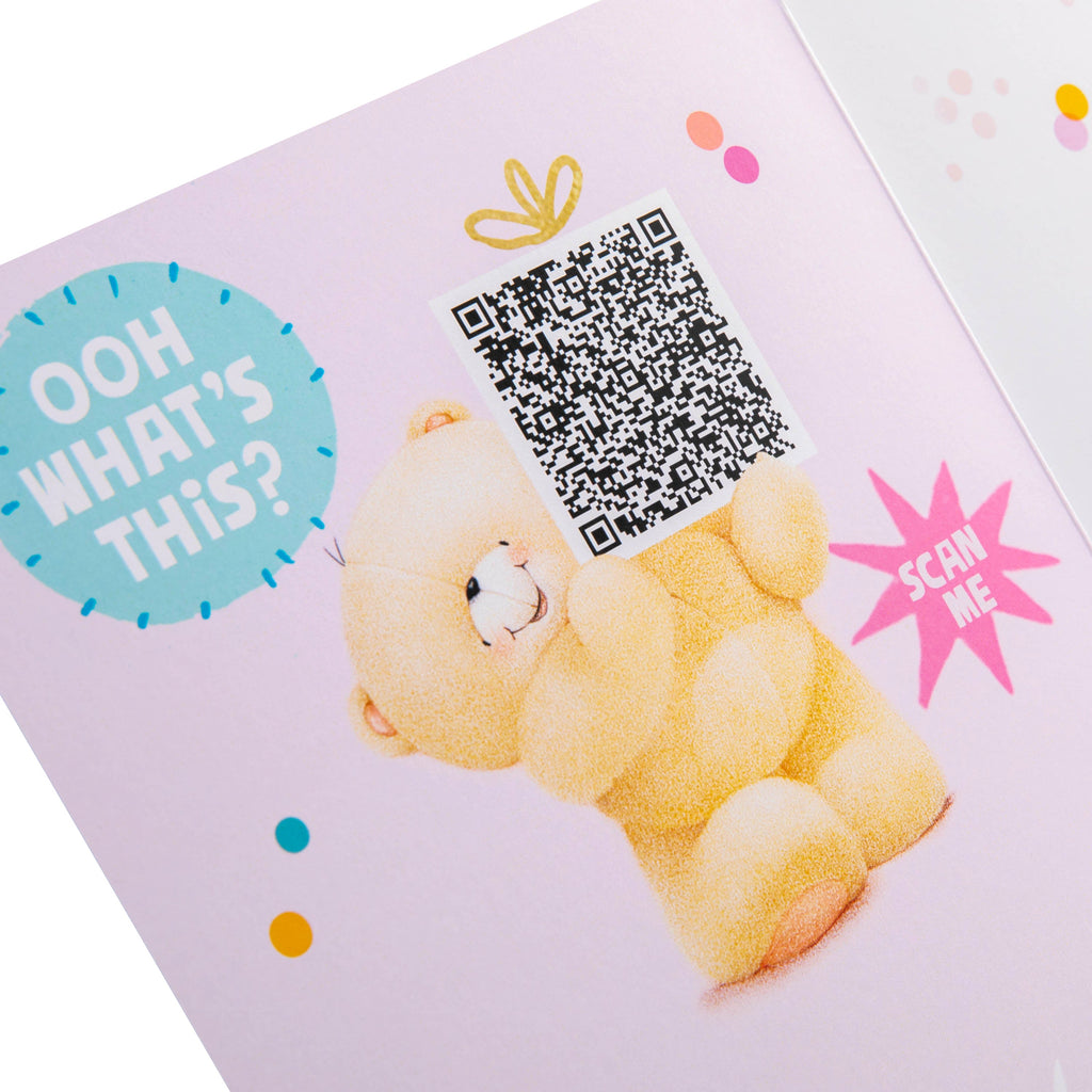 Interactive Forever Friends Birthday Card for Granddaughter with QR Code