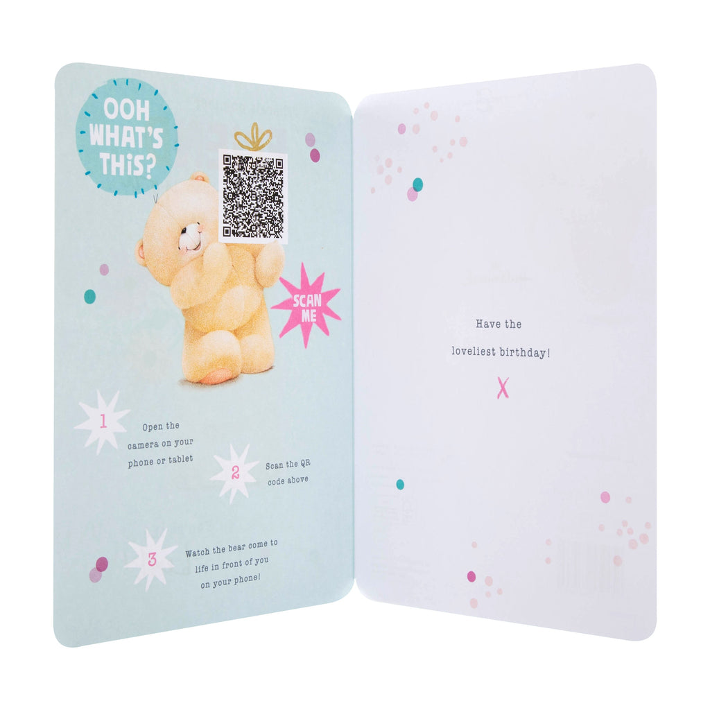 Interactive Forever Friends Birthday Card for Friend with QR Code