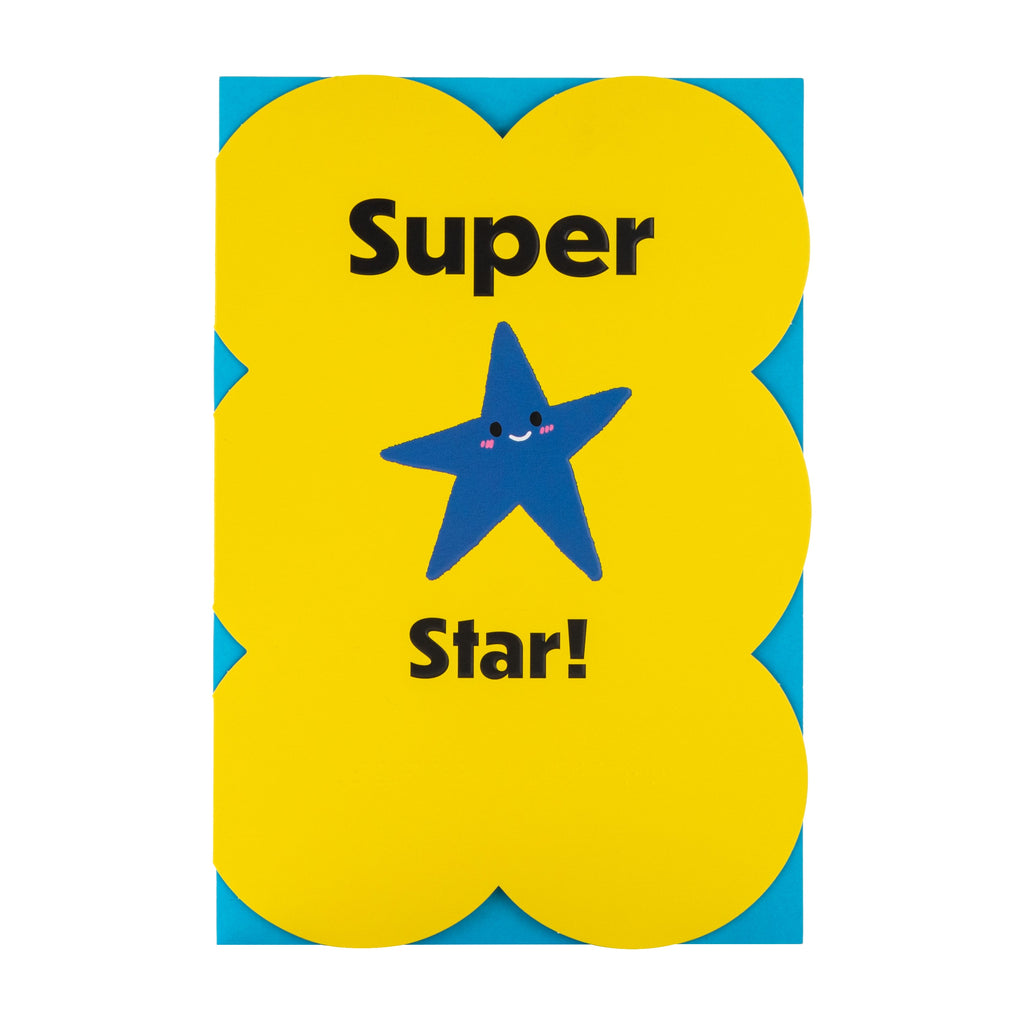 Any Occasion Congratulations Card - RNIB Blue Star with Braille Design
