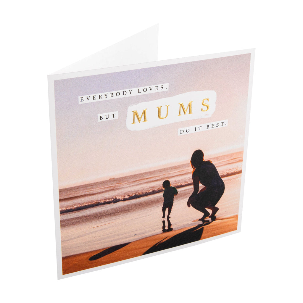 Any Occasion Birthday Card for Mum - Sunset Beach Photo Design