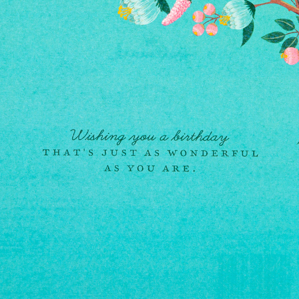 Birthday Card for Daughter - Blue Flower Border Design