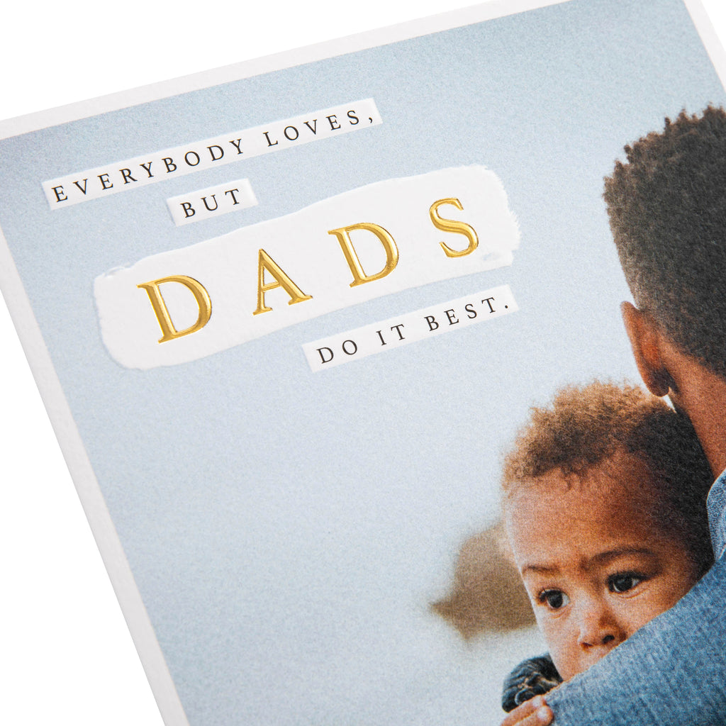 Any Occasion Birthday Card for Dad - Father & Child Photo Scene Design