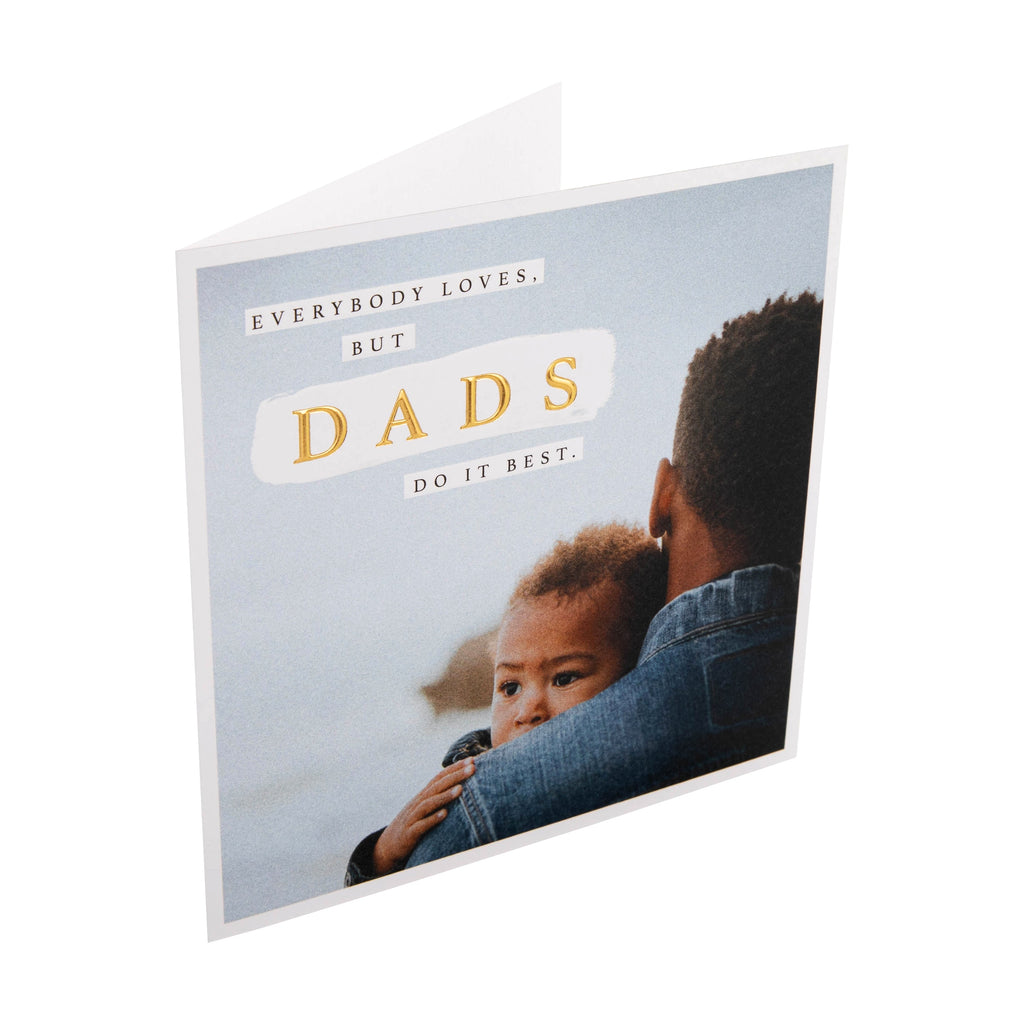 Any Occasion Birthday Card for Dad - Father & Child Photo Scene Design
