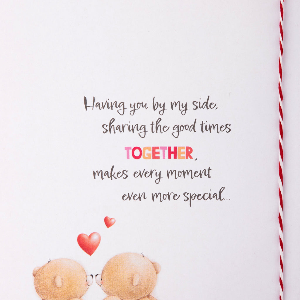 Valentine's Day Card for Husband - Forever Friends Kissing Bears