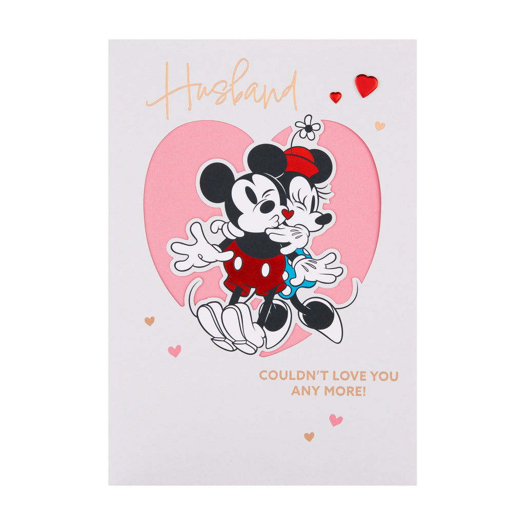 Valentine's Day Card for Husband - Disney Mickey & Minnie Mouse
