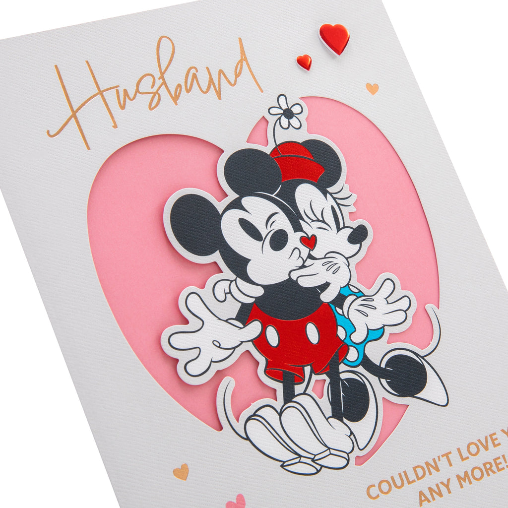 Valentine's Day Card for Husband - Disney Mickey & Minnie Mouse