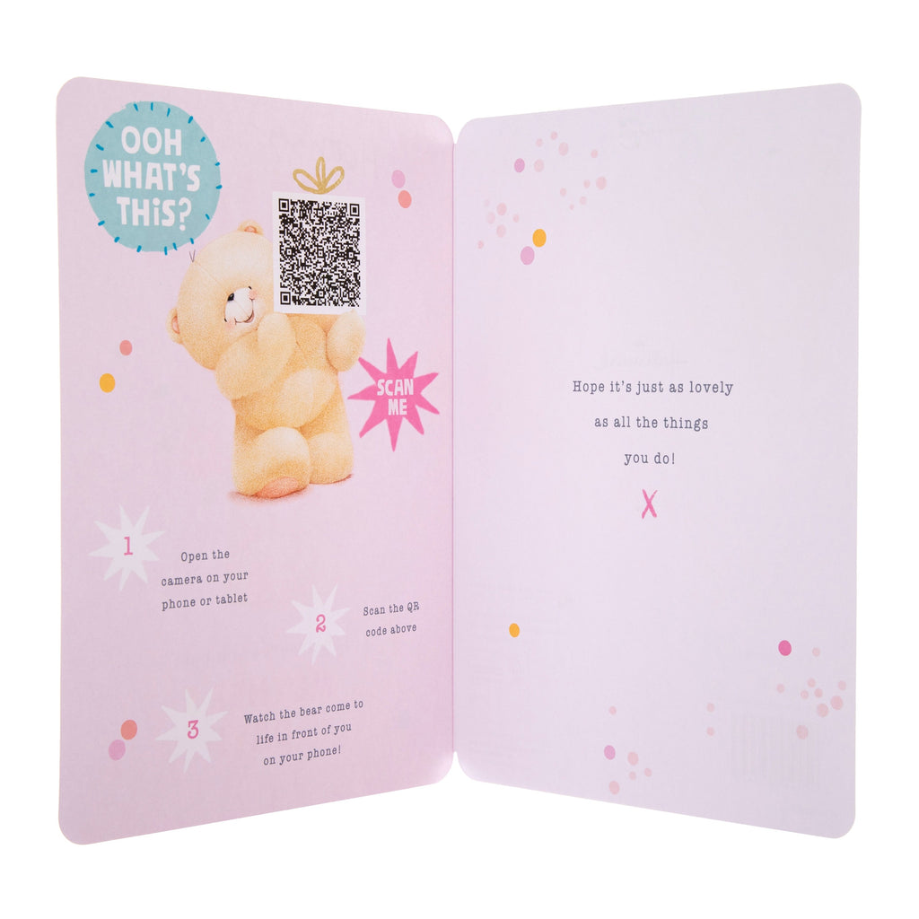 Interactive Forever Friends Mother's Day Card for Mum with QR Code
