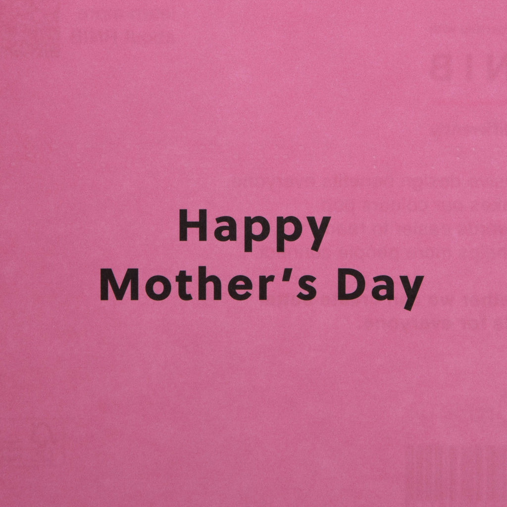 Mother's Day Card for Mum- RNIB Pink Flower Design with Braille