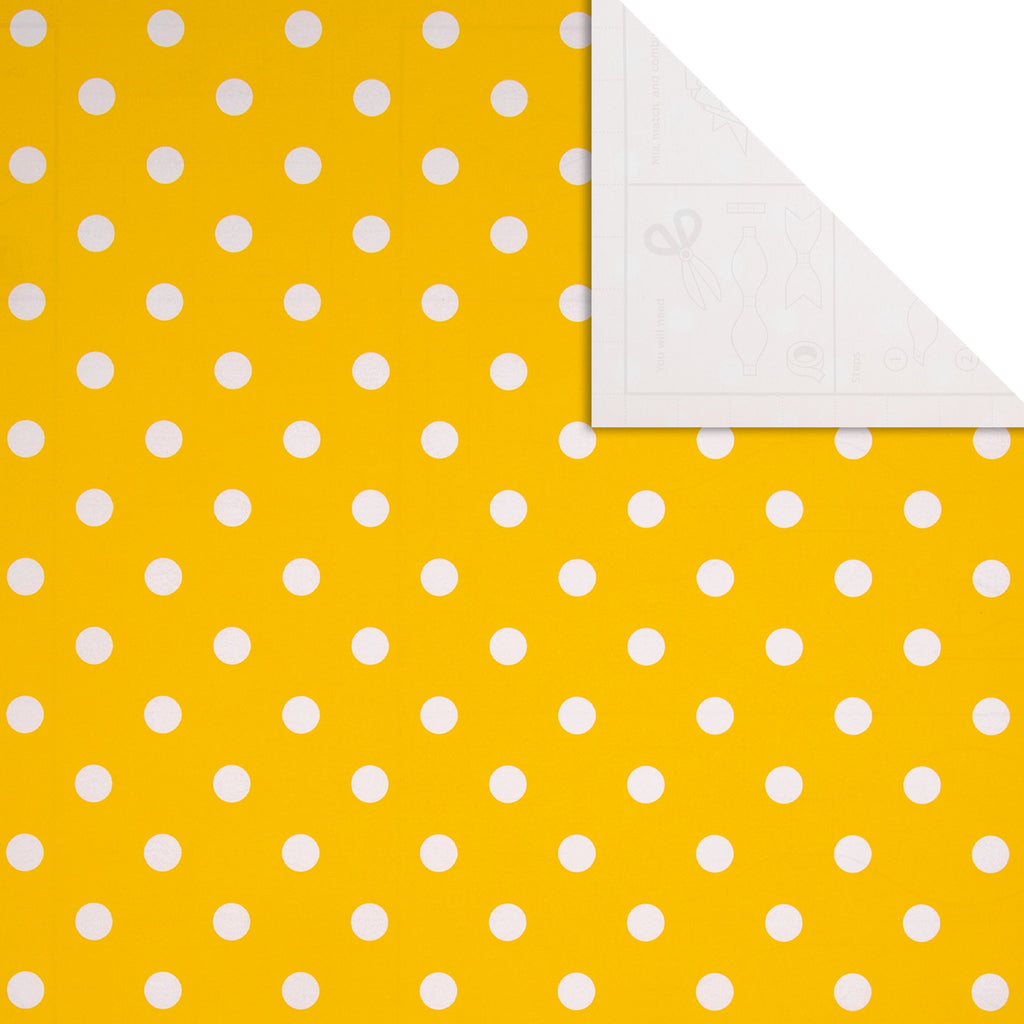 2M Any Occasion Wrapping Paper - Yellow Polka Dot Design