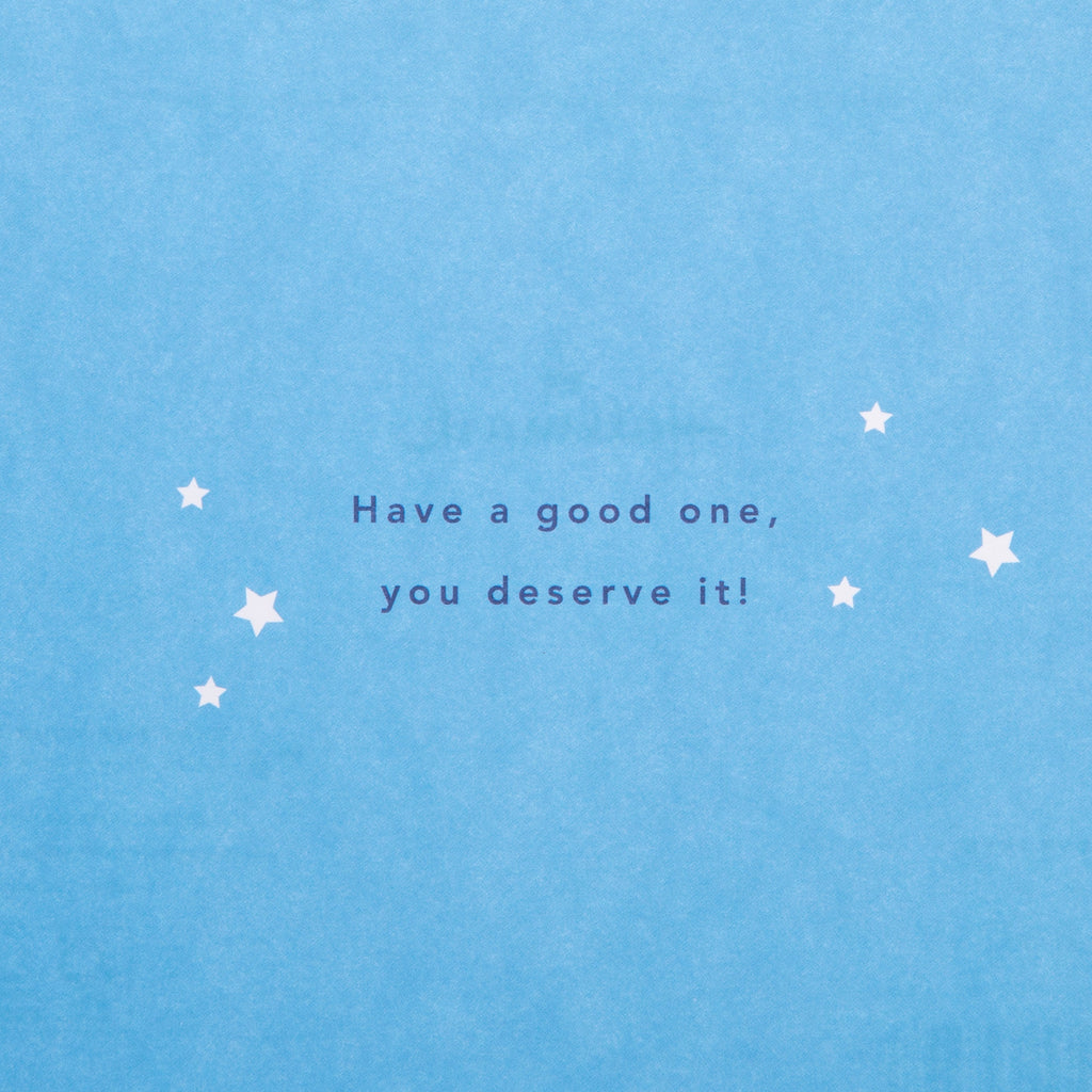 Father's Day Card - Blue Design with Keepsake Wooden Attachment