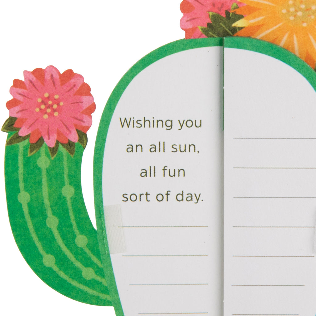 Any Occasion Card - 3D & Pop-Up Honeycomb Cactus Design