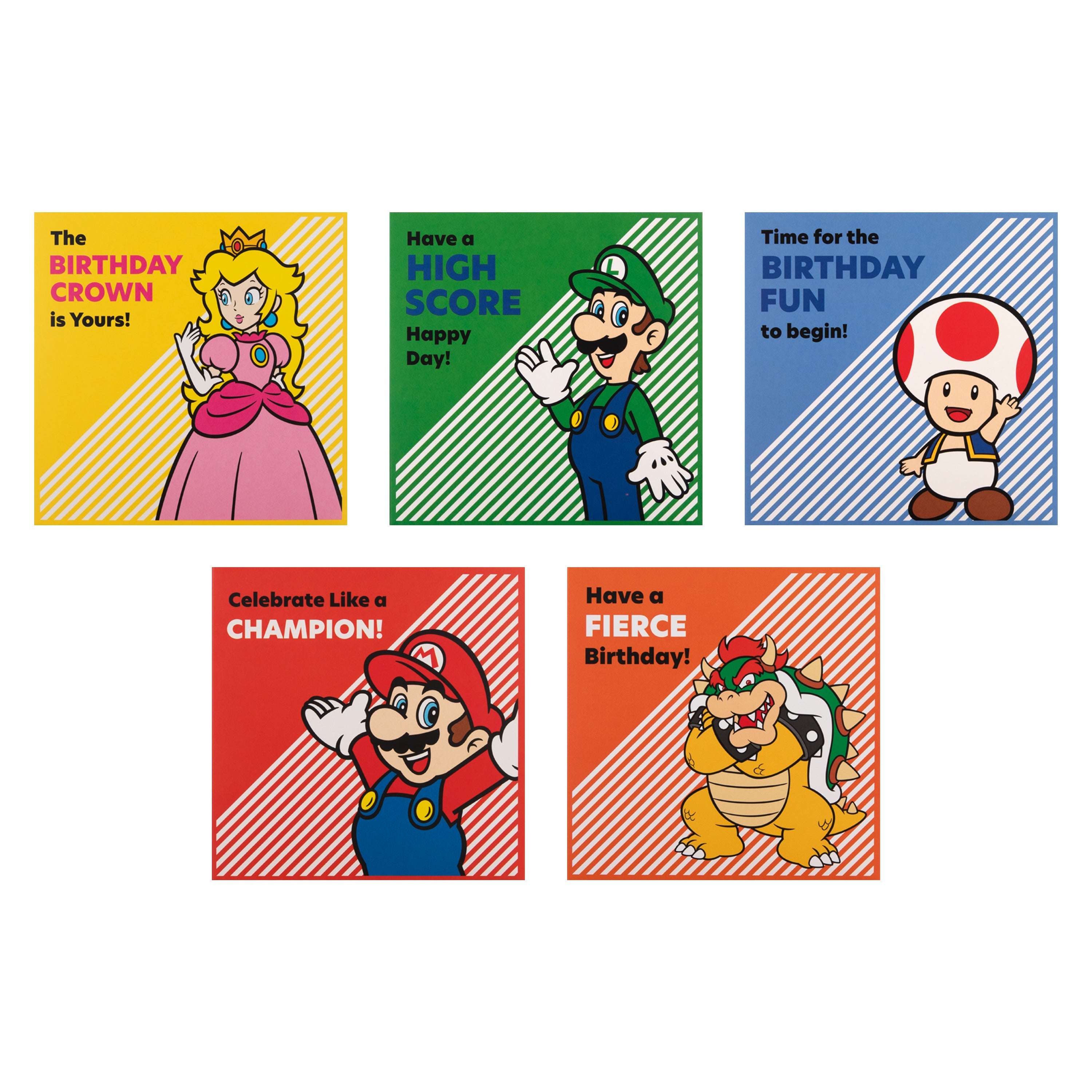 Mario Design Card Super Mario Birthday Cards Multipack | Hallmark UK