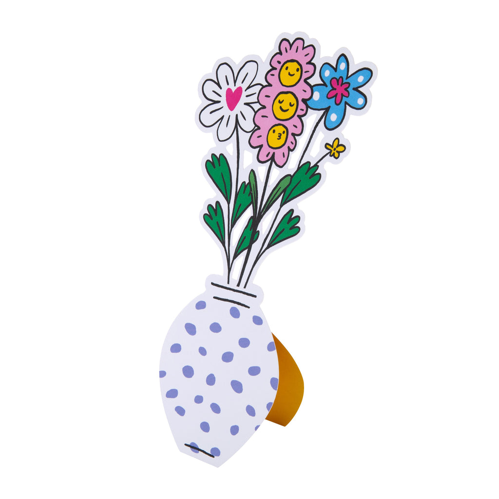 Magical Botanicals Pop Up ‘Delights’ Card - Blue Spots & Florals Design