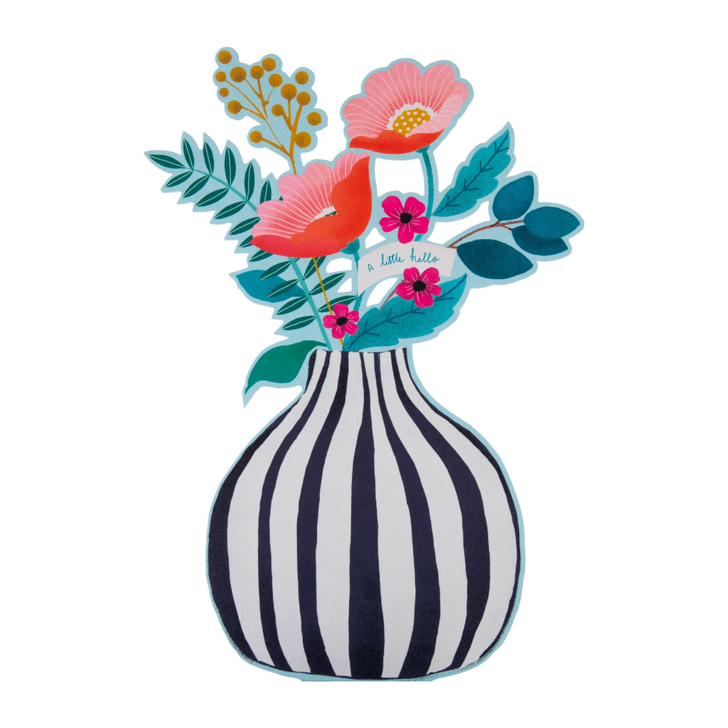 Magical Botanicals Pop Up ‘Delights’ Card - Black Stripes & Florals Design