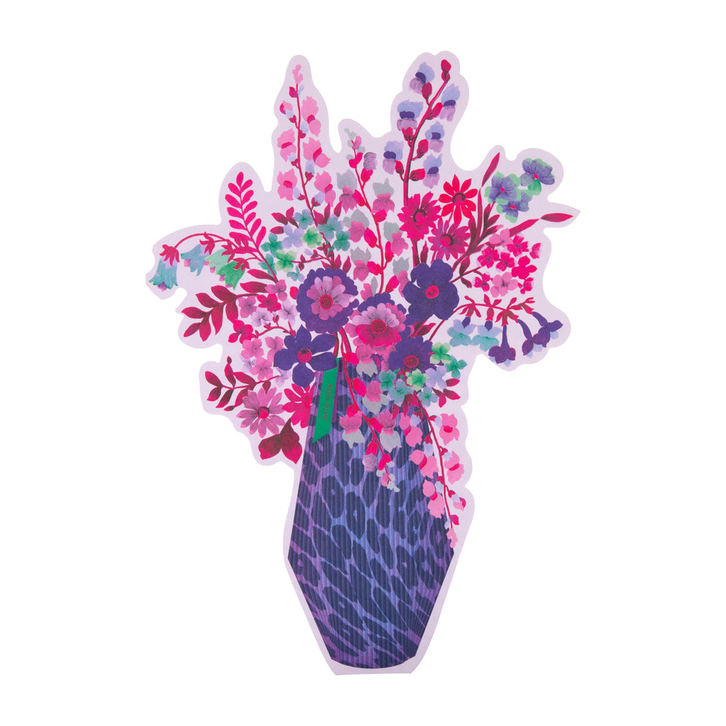 Magical Botanicals Pop Up ‘Delights’ Card - Purple Vase & Florals Design