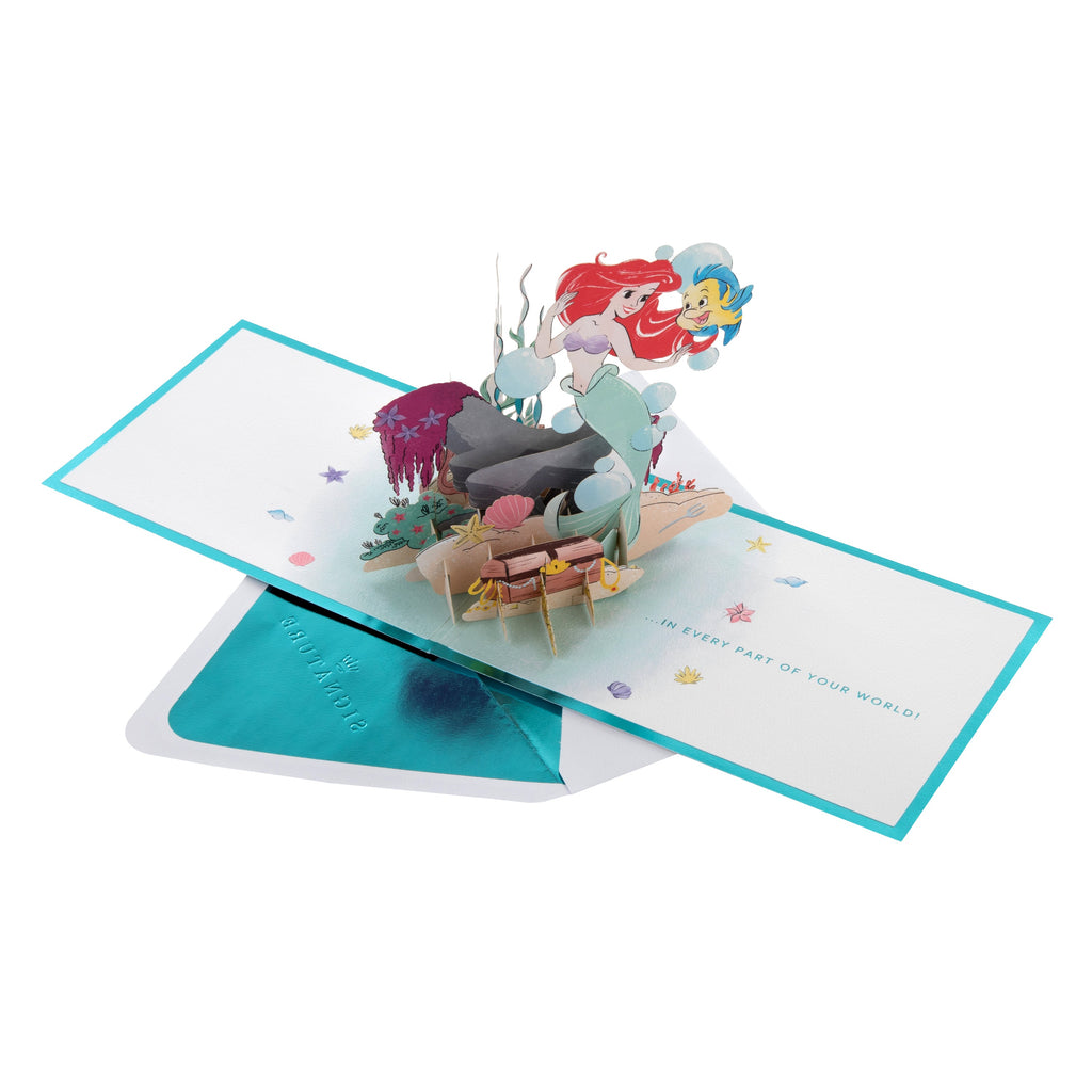 Any Occasion, Birthday Card - 3D Pop-Up Disney The Little Mermaid Design