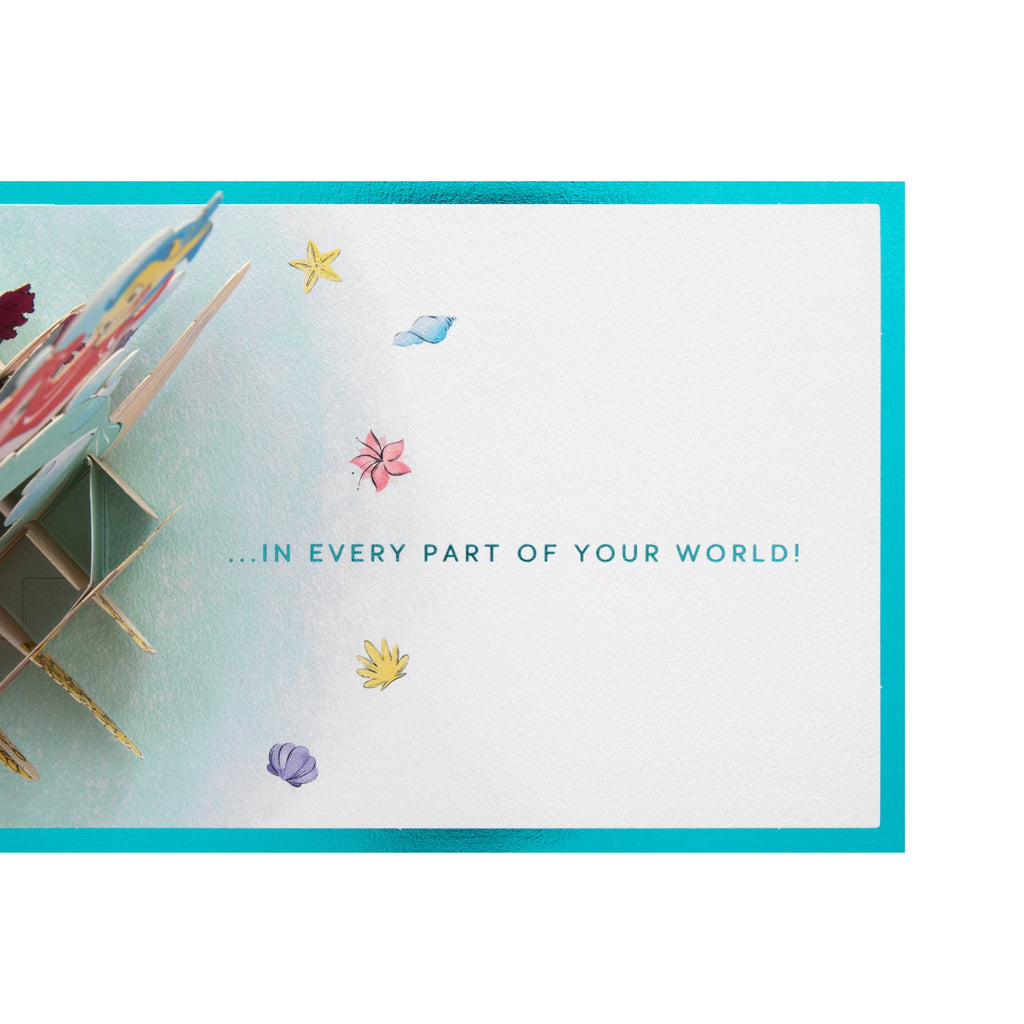 Any Occasion, Birthday Card - 3D Pop-Up Disney The Little Mermaid Design